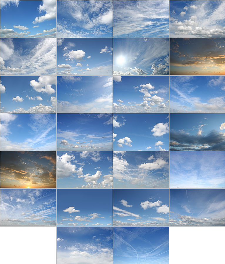 Pro-Viz(TM) Architectural Sky Backgrounds 02 - 3D Textures, 3D Models ...
